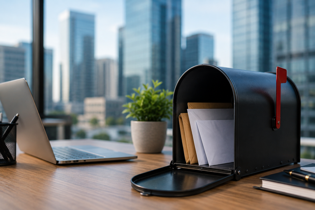 Modern Office Mailbox by the Window