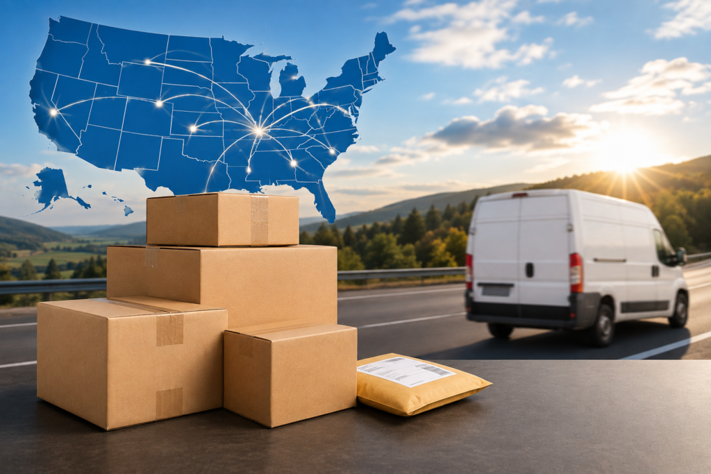 Nationwide Shipping Network at Sunset