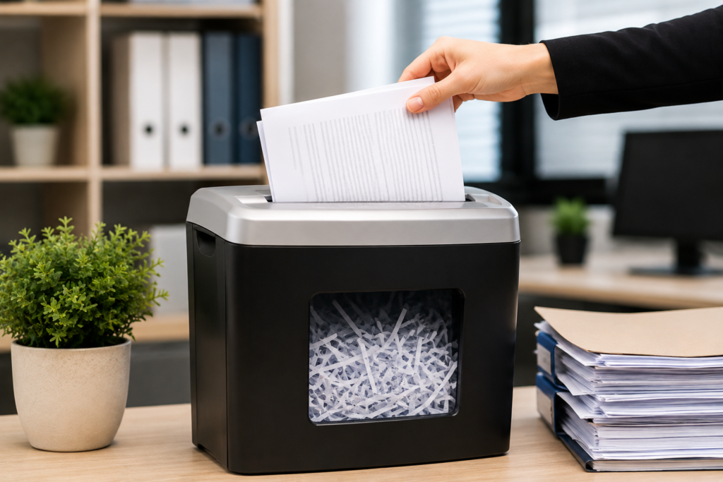 Office Paper Shredding Scene