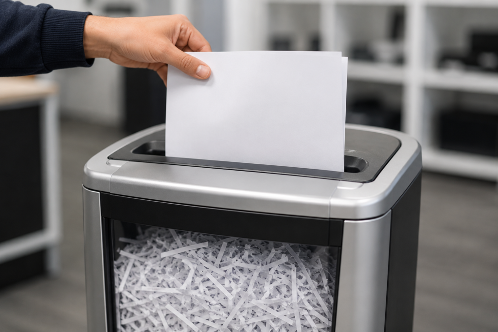 Office Shredder in Action