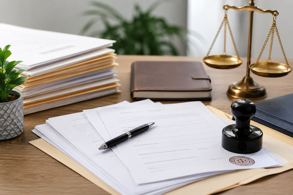 Professional Notary Desk Still Life